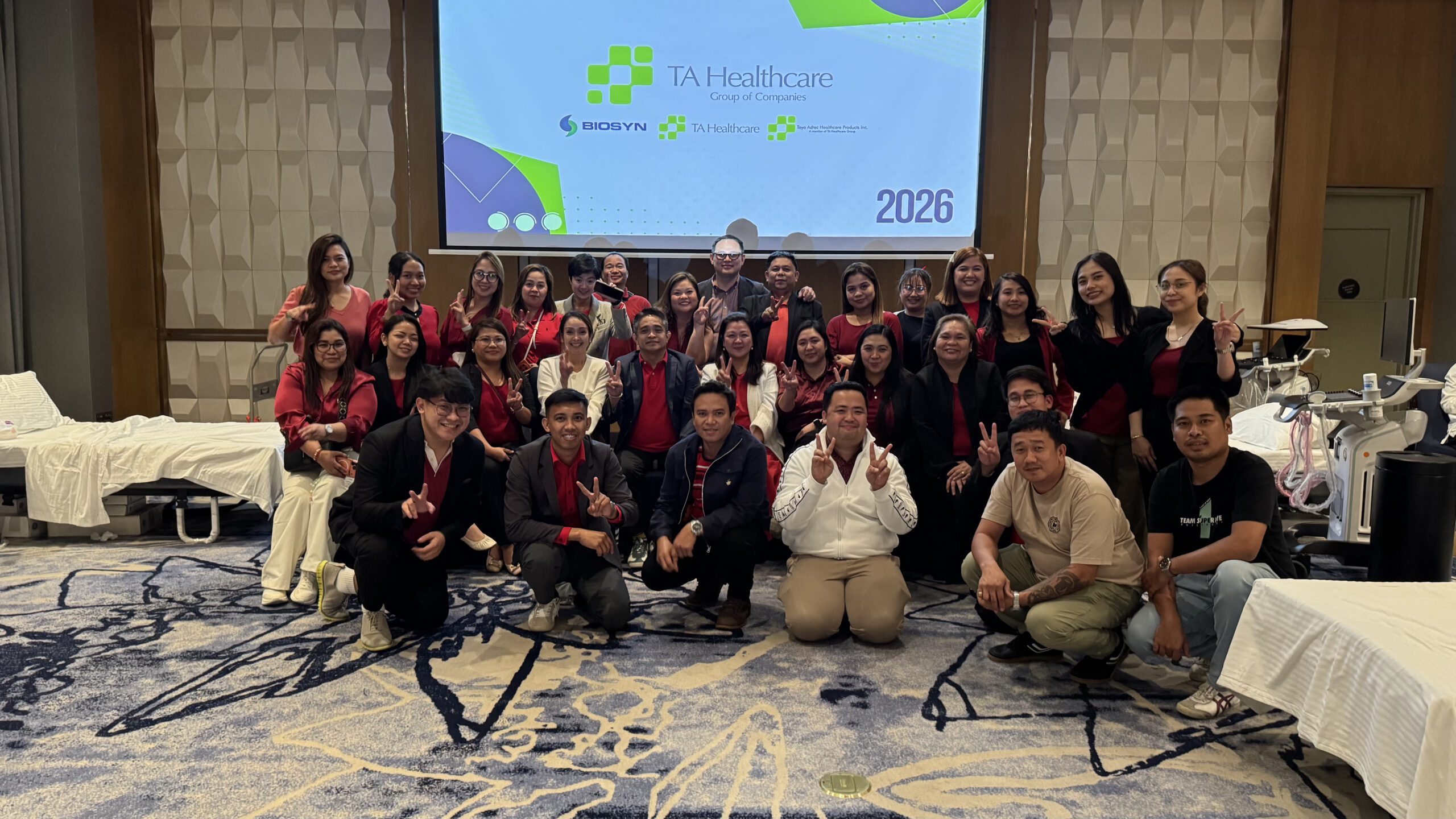 Team posing at awards summit