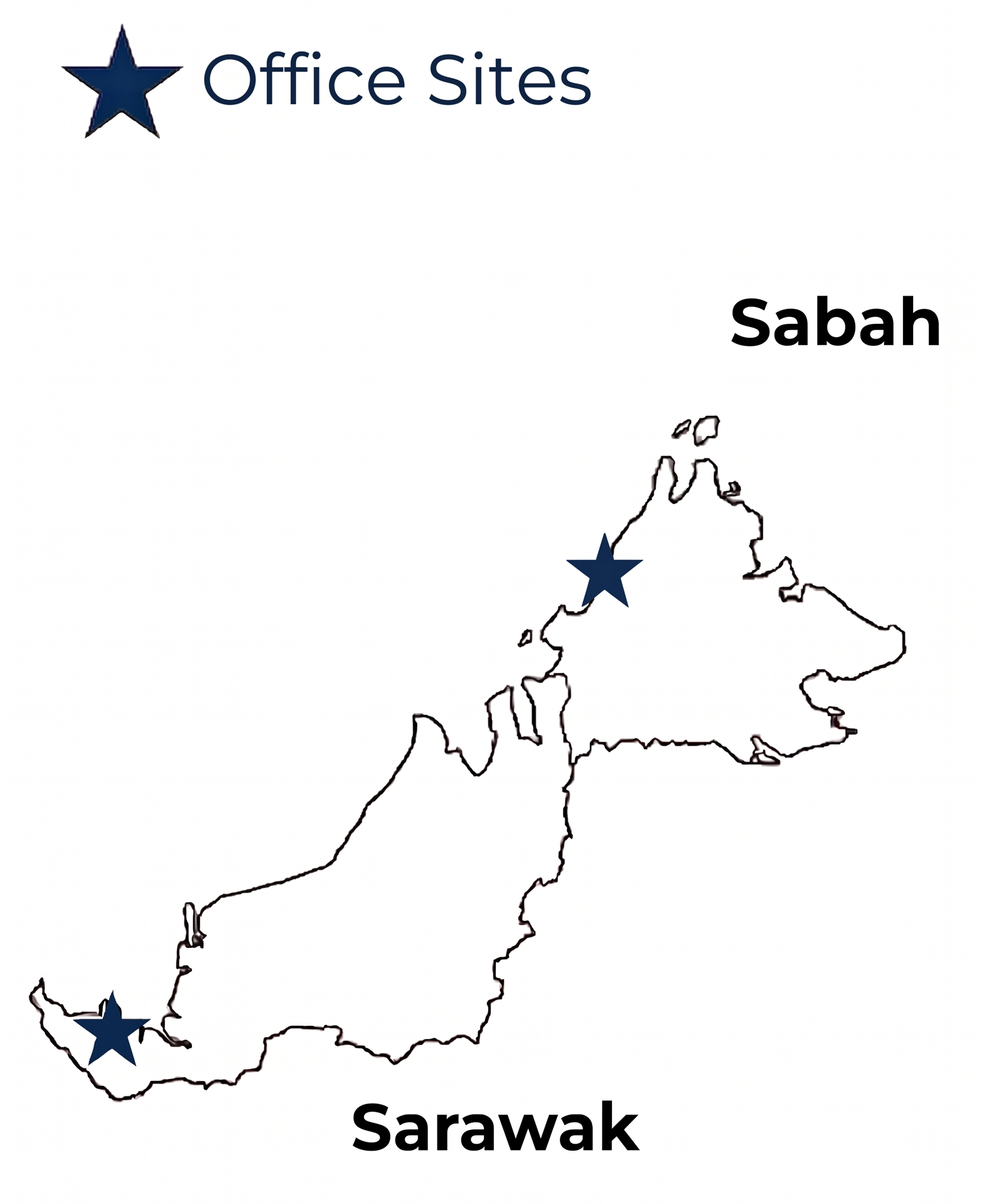 East Malaysia map showing Sabah and Sarawak locations