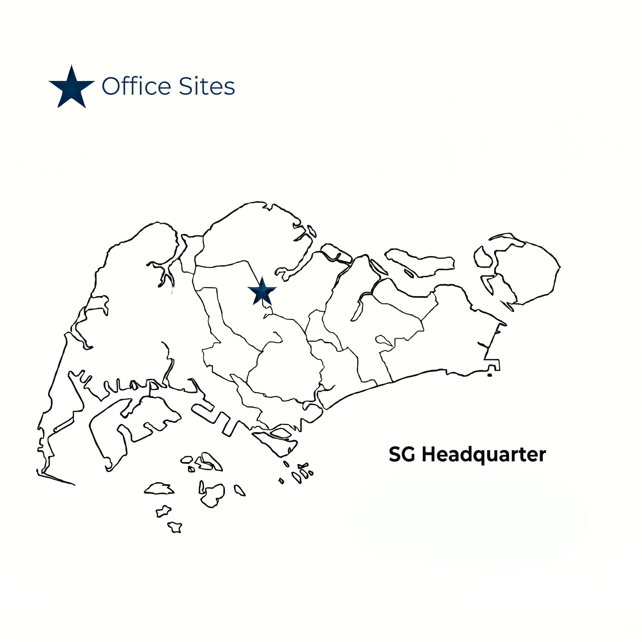Map of Singapore showing office location
